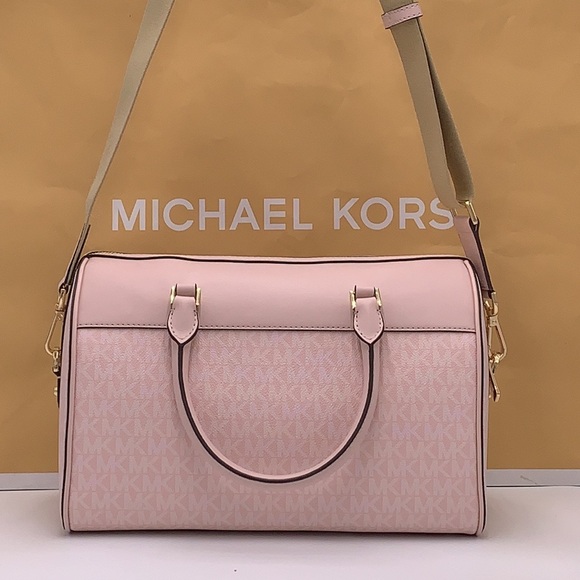 Michael Kors med Duffle Travel - Leather/Coated  Light Powder Blush - Picture 7 of 16